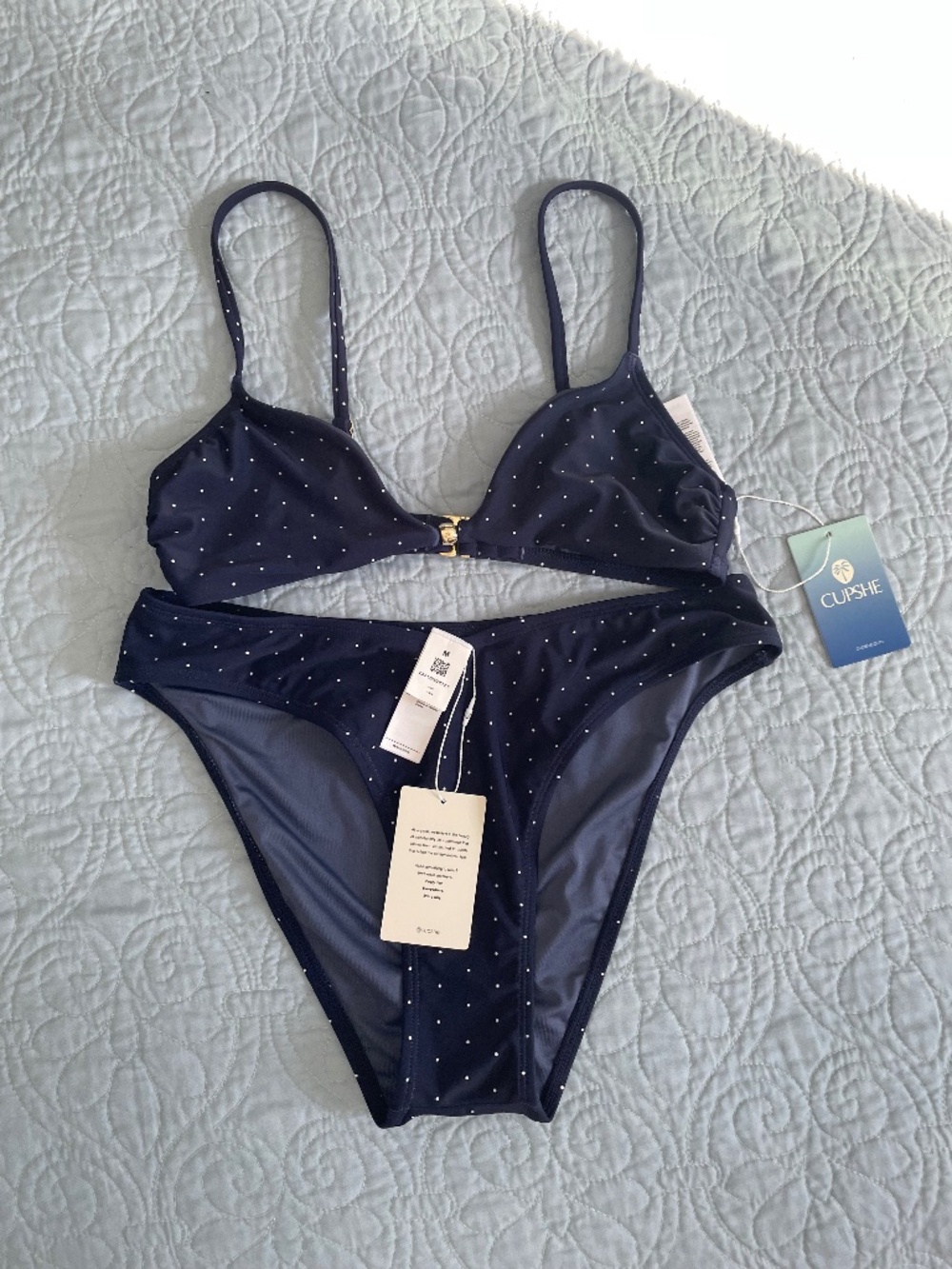 Navy polkadot bikini